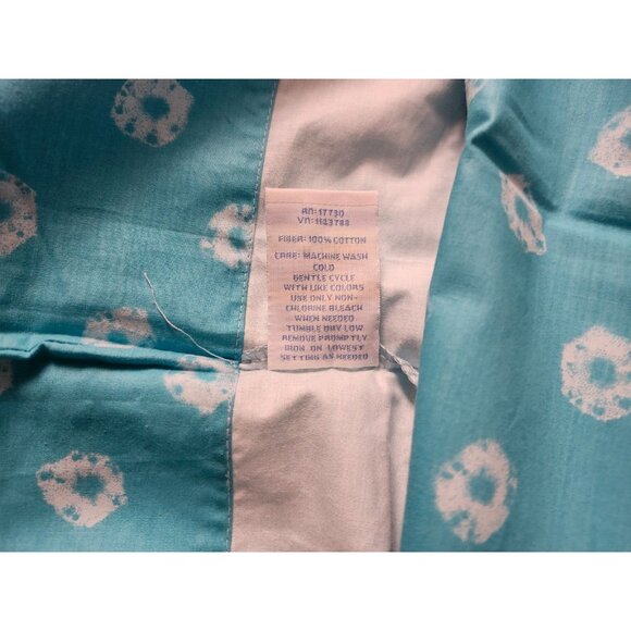 DYR Do Your Room Twin Flat Sheet and Pillowcase COTTON Teal Unused - Picture 6 of 6